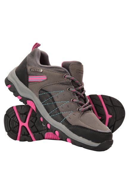 Grijze Stormloop Waterdichte Wandelschoenen Voor Kinderen Mountain Warehouse Origin