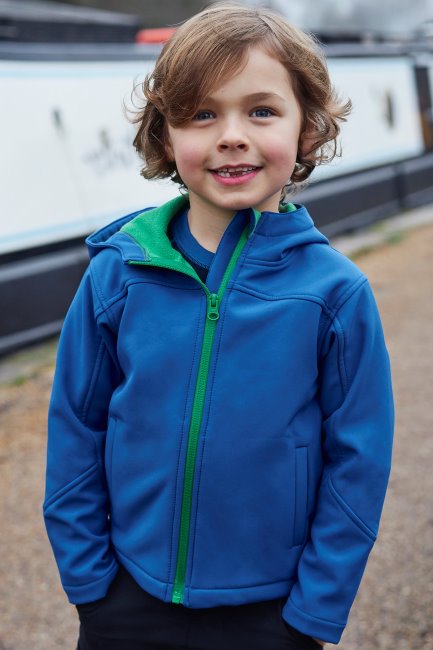 Exodus Kids Waterbestendige Softshell Van Het Merk Mountain Warehouse Helderblauw