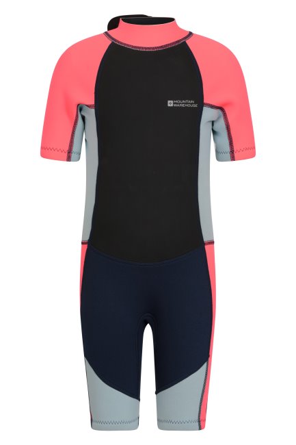 Fuchsia Kinder Shorty Wetsuit Merken Mountain Warehouse