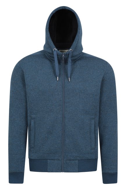 Mountain Warehouse Donkerblauw Nevis Hoodie Met Fleece Voering Voor Herenmerken