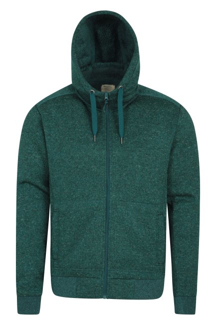 Mountain Warehouse Hot Petrol Nevis Fleece Gevoerde Hoodie Voor Heren