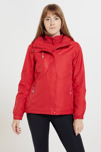 Mountain Warehouse Adelaarsvaren Melange Dames 3 In 1 Jas New Active-rood