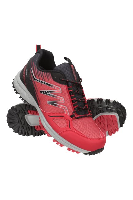 Collectie Mountain Warehouse Rood Versterkte Waterdichte Hardloopsneakers Voor Heren