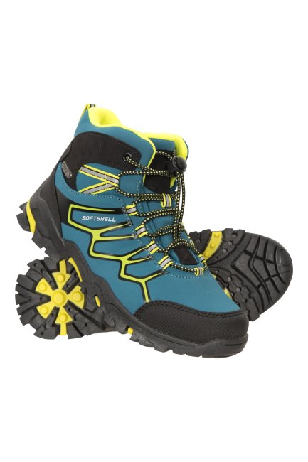 Dark-teal Mountain Warehouse Softshell Wandelschoenen Voor Kinderen Origin