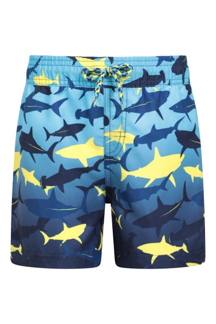 Donkerblauwe Boardshort Voor Kinderen Met Het Beste Patroon Mountain Warehouse