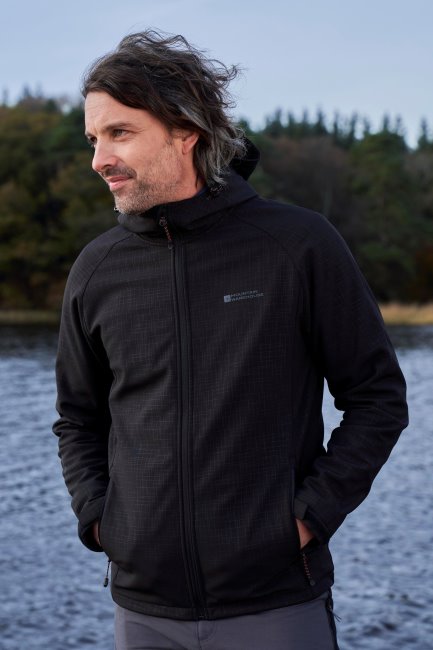 Mountain Warehouse Brands Charcoal Exodus Inzete Regenbestendige Softshell Voor Heren