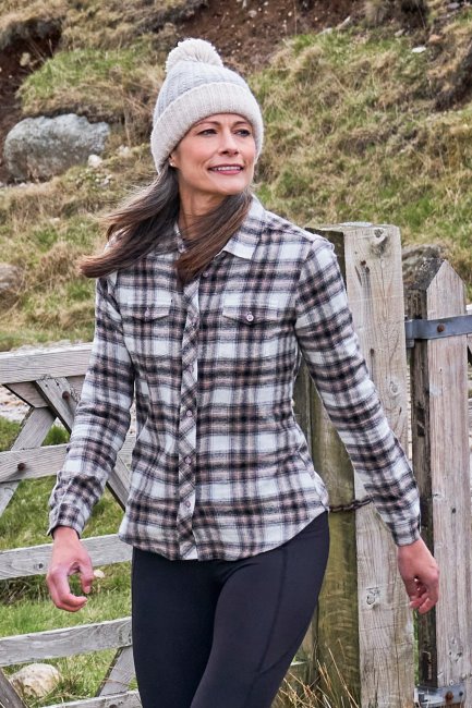 Blush Mountain Warehouse Wilgen Geborsteld Flanellen Damesoverhemd Origins