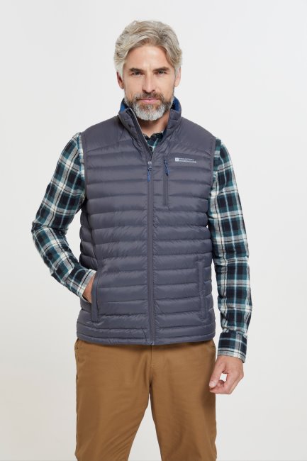 Henry Ii Extreme Heren Donsvest Grey Mountain Warehouse Fashion