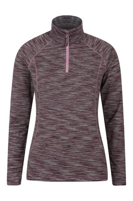 Bend & Stretch Tussenlaag Met Halve Rits Voor Dames Mountain Warehouse Origine Bordeauxrood