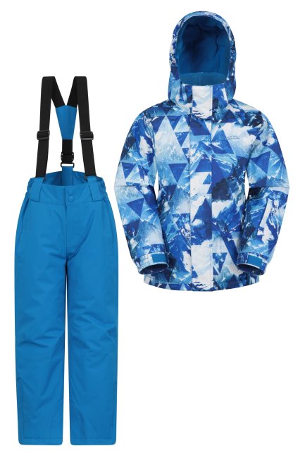 Collectie Kinder Ski Jas En Broek Set Cobalt Mountain Warehouse