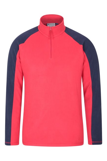 Mountain Warehouse Red Ashbourne Herenfleece Met Halve Rits Best