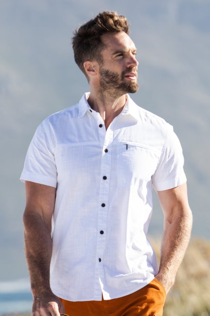 Hot Coconut Slub Texture Heren Shirt Met Korte Mouwen Met Mountain Warehouse