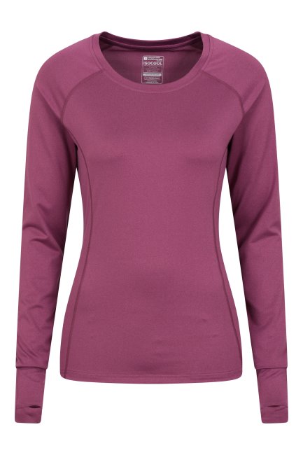 Mountain Warehouse Breeze Gerecycled Garen Dames T-shirt Met Lange Mouwen Berry Origin