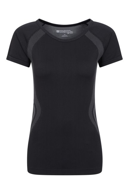 Black Mountain Warehouse Track Dames Naadloos T-shirt Heet