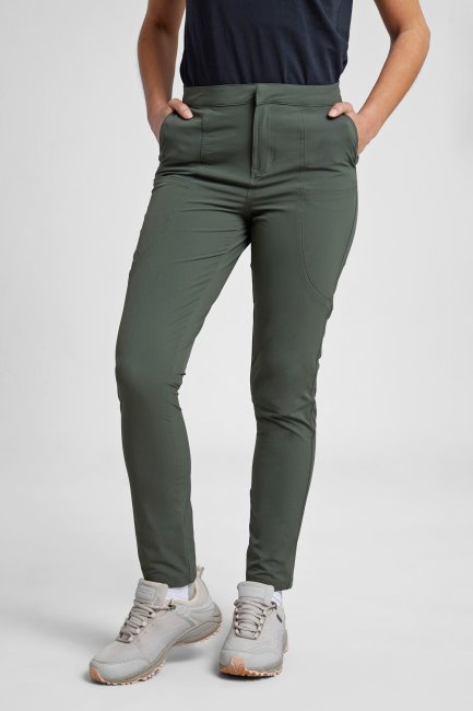 Donker-kaki Bete Kesari Dames Super Lanke Stretch Broek Mountain Warehouse