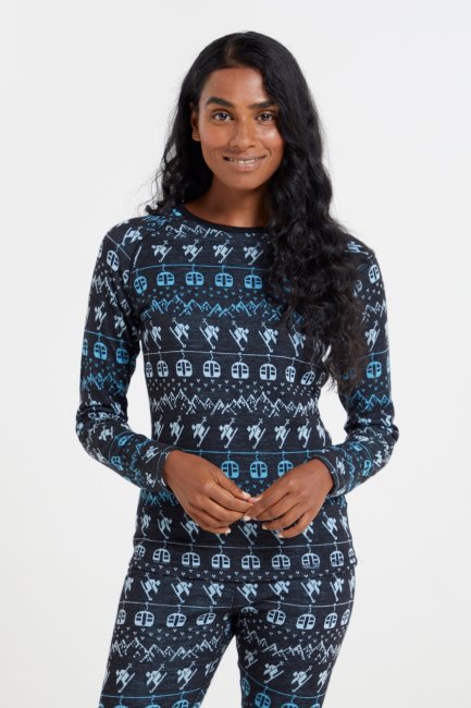 Merk Mountain Warehouse Gedessineerde Omgekeerde Top Voor Dames Groenblauw