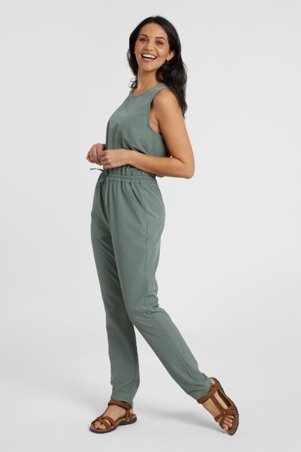 Ontdek De Lichtgewicht Jumpsuit Kaki Mountain Warehouse-collecties Voor Dames