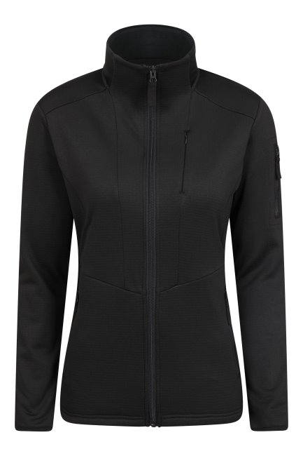 Mountain Warehouse Juniper Tech Dames Fleecejack Met Volledige Rits Origineel Zwart