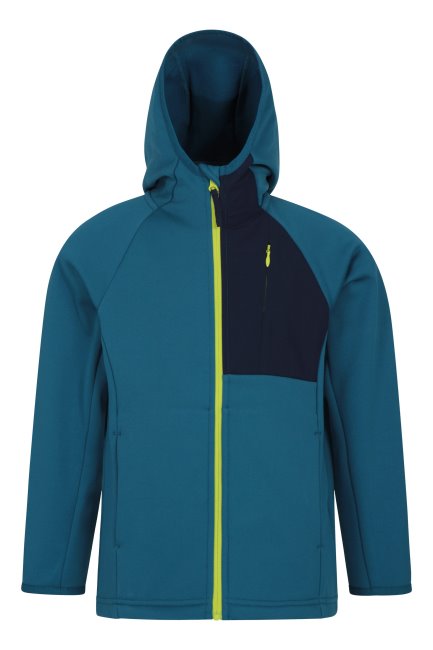 Mountain Warehouse Petrol Origins Skye Technische Fleece Voor Kinderen Met Volledige Afsluiting