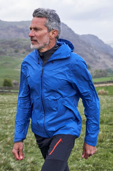 Brand Mountain Warehouse Swerve Heren Packaway Waterdichte Jas Kobalt