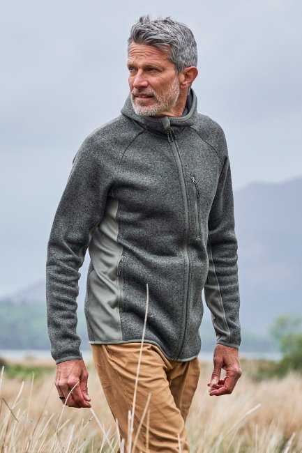 Treston Heren Hooded Fleece Khaki Mountain Warehouse Collections