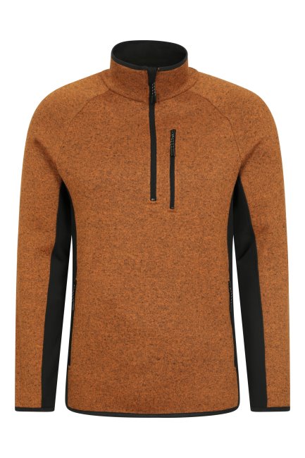 Collecties Mustard Mountain Warehouse Treston Heren Fleece Met Halve Rits