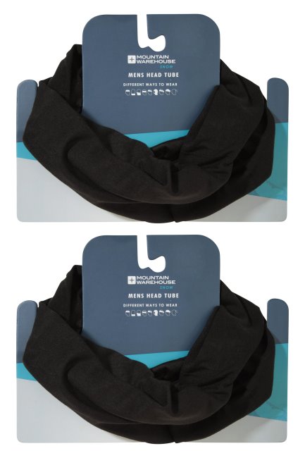 Mountain Warehouse Heren Balhoofdbuis 2-pack Collections Zwart