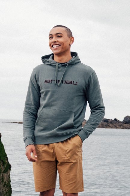 Mountain Warehouse Kaki Hot Animal Driver Organische Hoodie Voor Heren