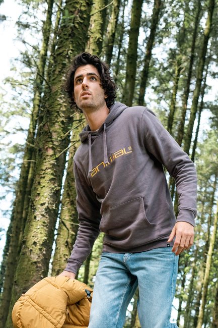 Animal Driver Biologische Hoodie Voor Heren Origins Dark Grey Mountain Warehouse