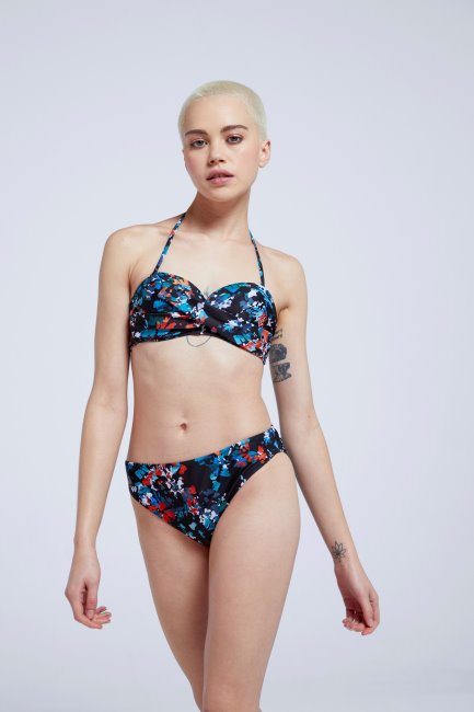 Monochrome Mountain Warehouse Animal Docks Originele Bandeau Bikinitop