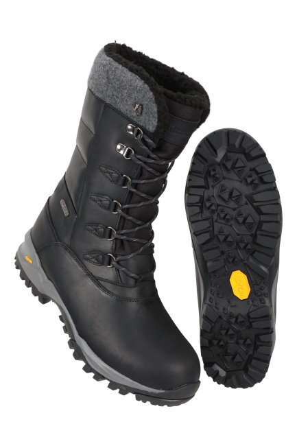 Hot Black Vostok Extreme Vibram Snowboots Voor Heren Mountain Warehouse