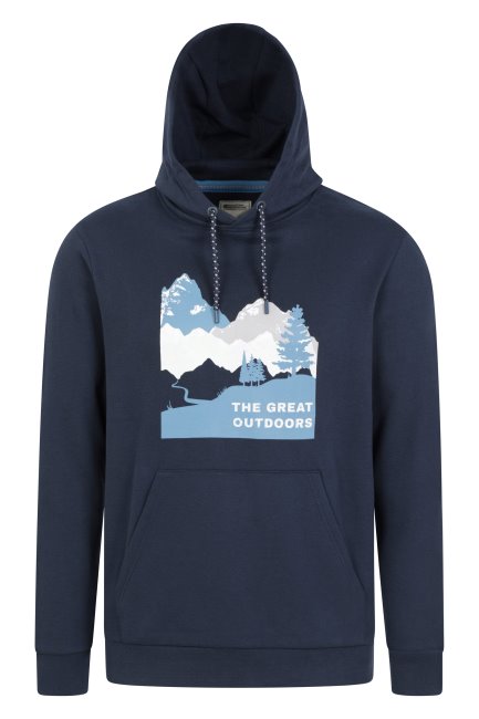 Great Outdoors Heren Hoodie Mountain Warehouse Marine Collectie