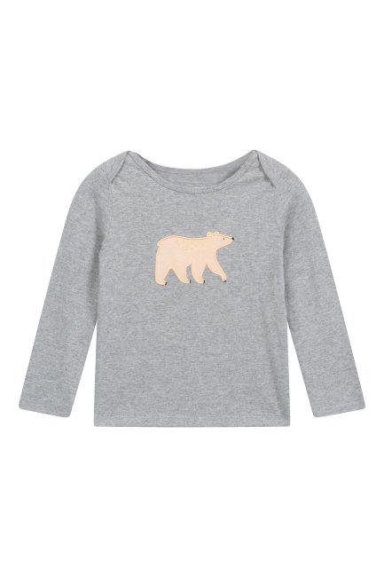 Merken Grijs Mountain Warehouse Baby-t-shirt Met Lange Mouwen En Appliqué