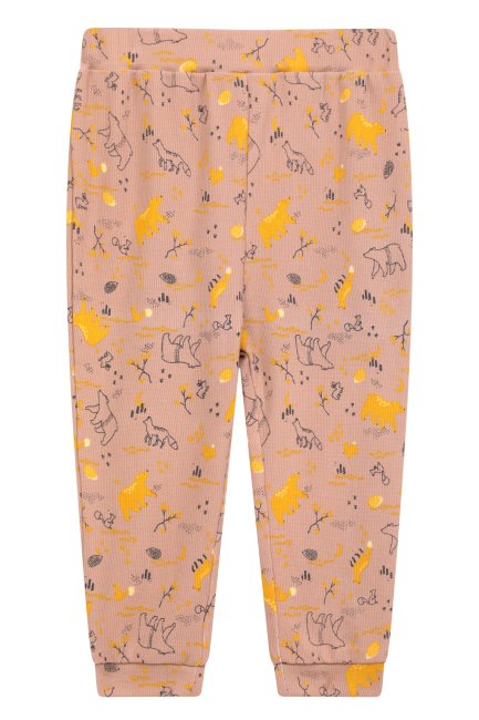 Baby Organische Geribbelde Joggingbroek Beige Mountain Warehouse Mode