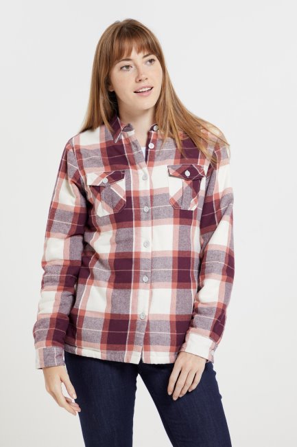 Mountain Warehouse Roest Ottawa Dames Sherpa Gevoerde Shacket Origins