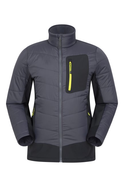 Mountain Warehouse Collecties Roteren Heren Gewatteerde Softshell Jas Gitzwart