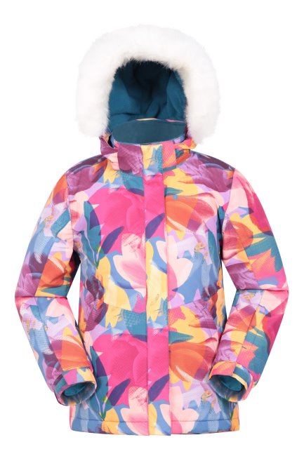 Flower Mountain Warehouse Extreme Ski-jackcollectie Voor Kinderen Met Print