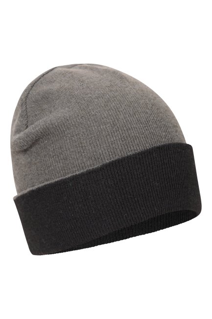 Nieuwe Zwarte Augustus Omkeerbare Gerecyclede Beanie Bergmagazijn