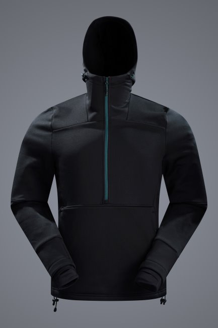 Ultra Degelijke Heren Power Stretch® Fleece Mountain Warehouse Origin Zwart