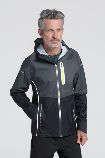 Fashion Accelere Heren Waterdichte Active Jas Black Mountain Warehouse