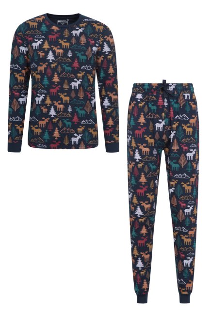 Pyjama Met Print Voor Heren Mountain Warehouse Navy Brands