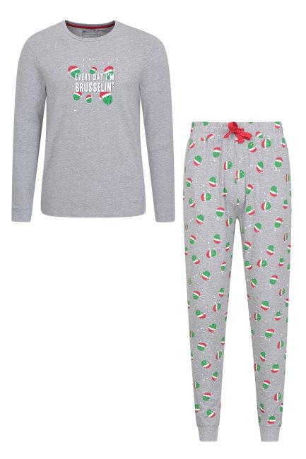 Heren Pyjama Met Print Grijs Best Mountain Warehouse