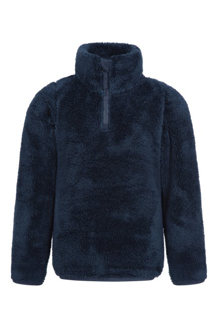 Mountain Warehouse Marineblauwe Teddy Kinderfleece Origin Met Halve Rits