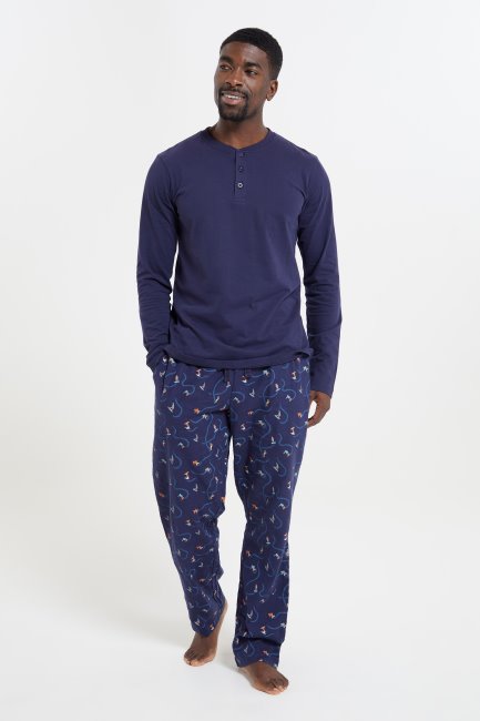 Mountain Warehouse Origine Geïdentificeerde Herenpyjama Met Print Marineblauw