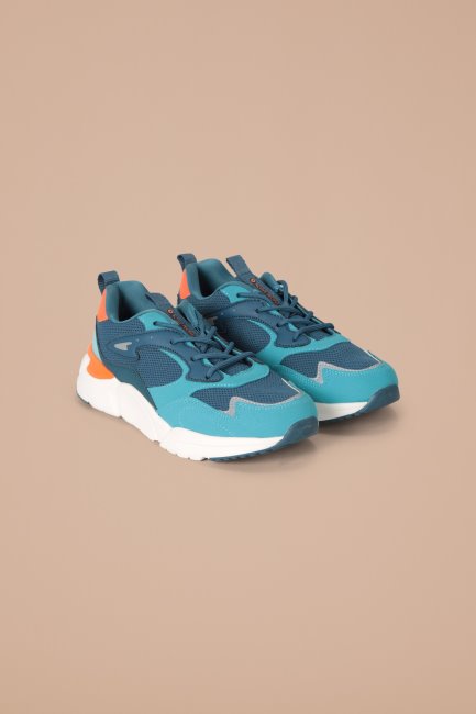 Mountain Warehouse Fashion Active People Chunky Sneakers Voor Kinderen Groenblauw