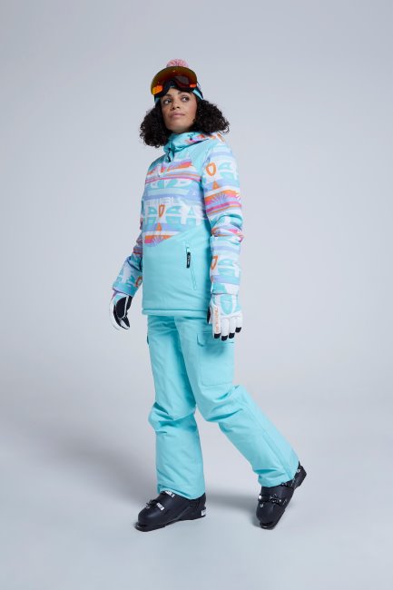 Mountain Warehouse Dier Sneeuwstorm Dames Sneeuwjack Collecties Groenblauw