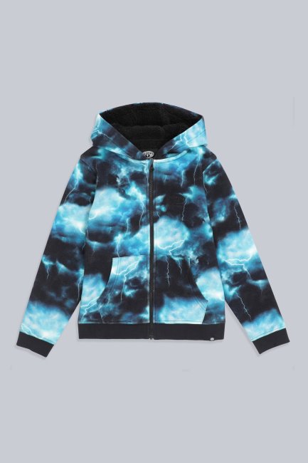 Animal Cade Sherpa Hoodie Voor Kinderen Mountain Warehouse Nieuw Blauw