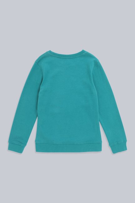 Brand Animal Sadie Biologisch Sweatshirt Voor Kinderen Groenblauw Mountain Warehouse
