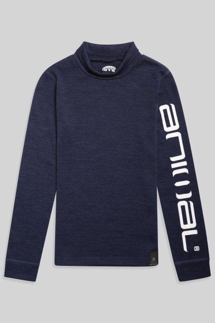 Marineblauw Bergmagazijn Originele Dieren Wikkeltop Van Merinowol Voor Kinderen