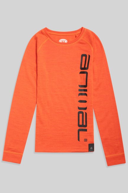Oranje Originele Mountain Warehouse Animal Dynamische Merino Top Voor Kinderen